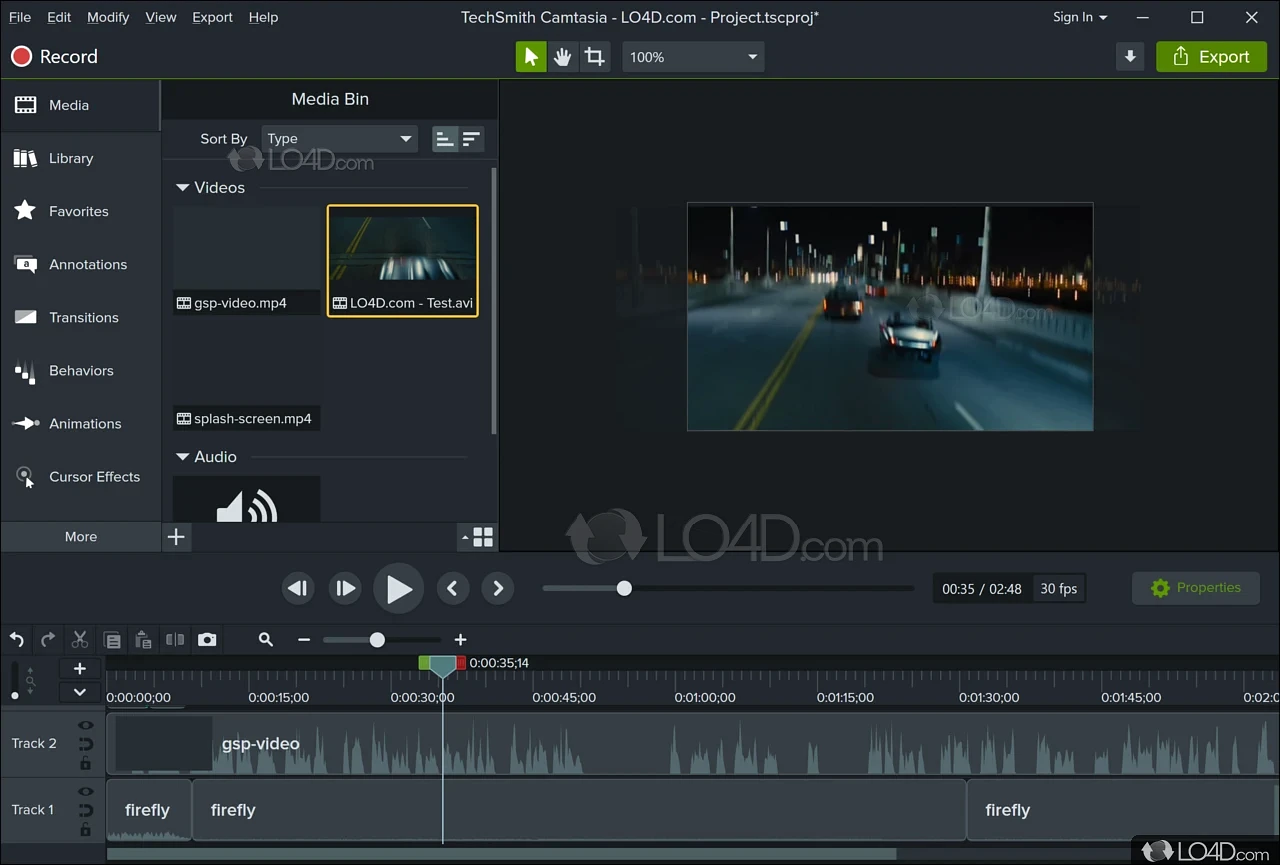 Camtasia - the reliable alternative to Screenpresso for Mac