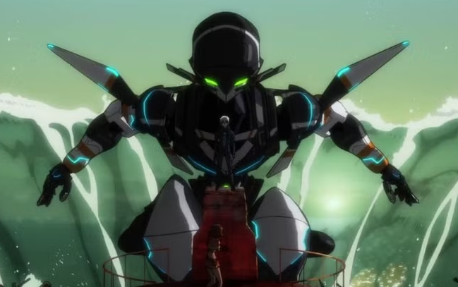 Anime-style guardian mecha