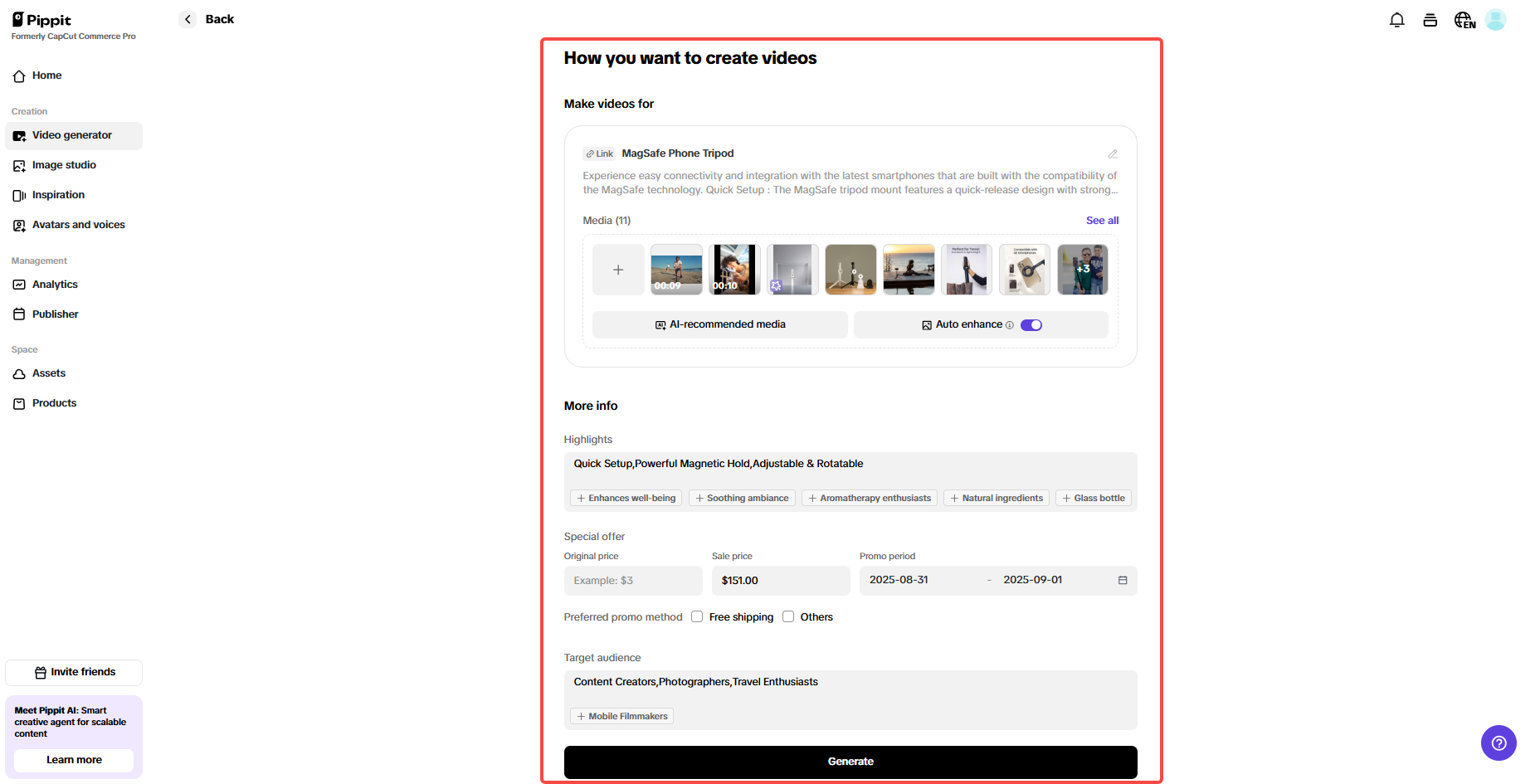 Customize video settings
