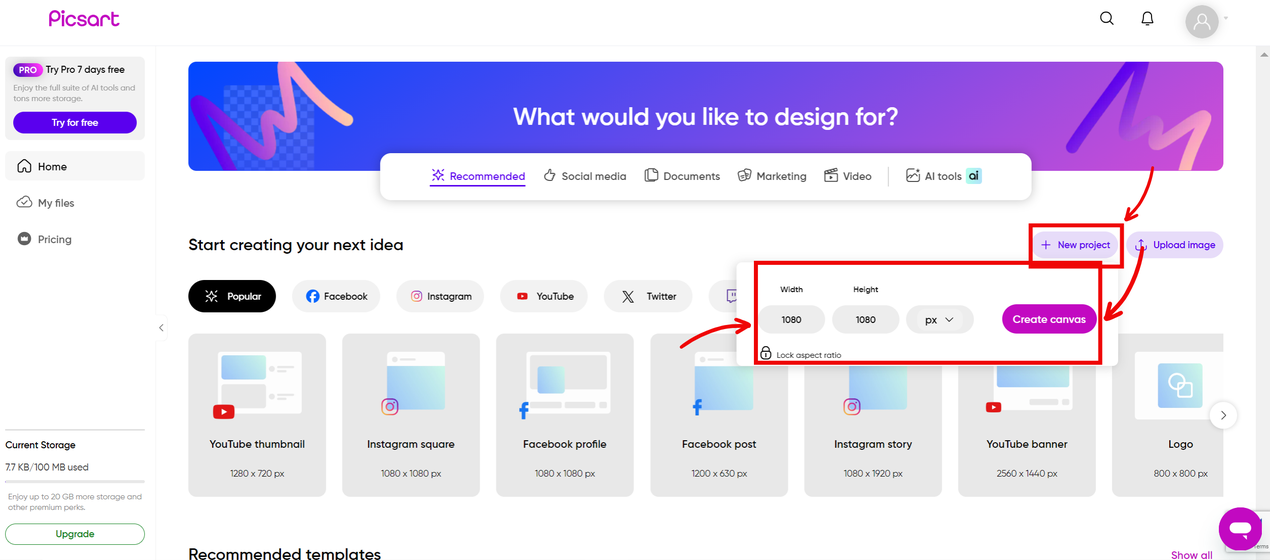 create canvas