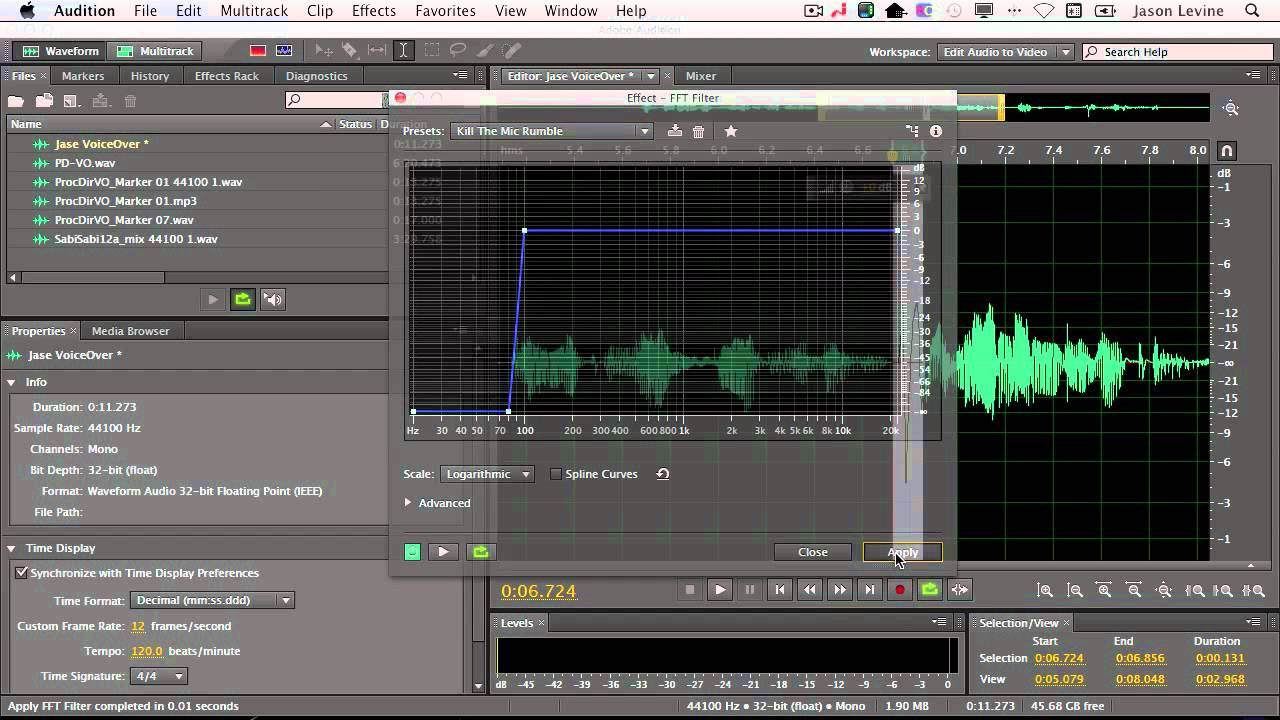Interface of Adobe - an easy to use voice over software
