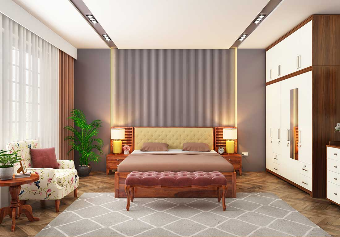 Simple bedroom interior design
