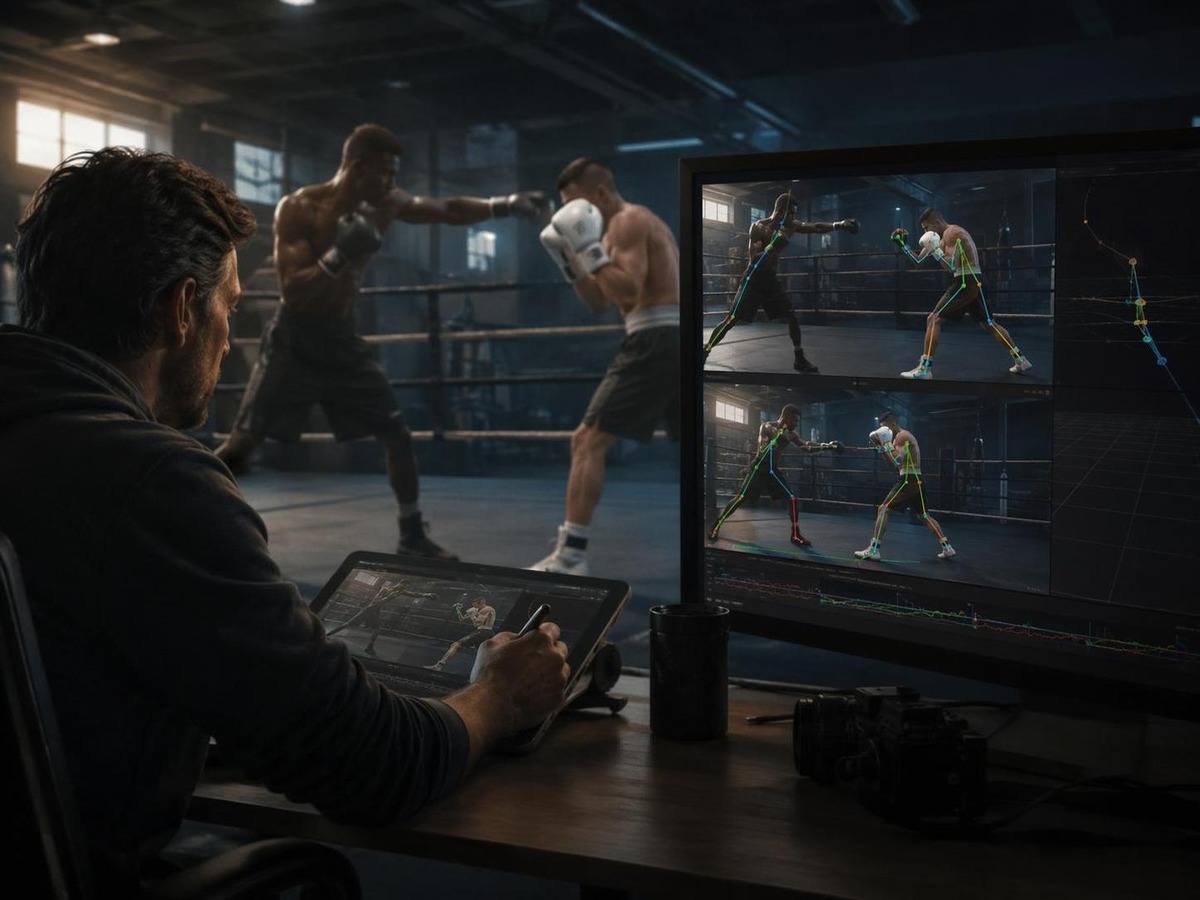 boxing motion transfer AI prompt cover 3 in 4:3