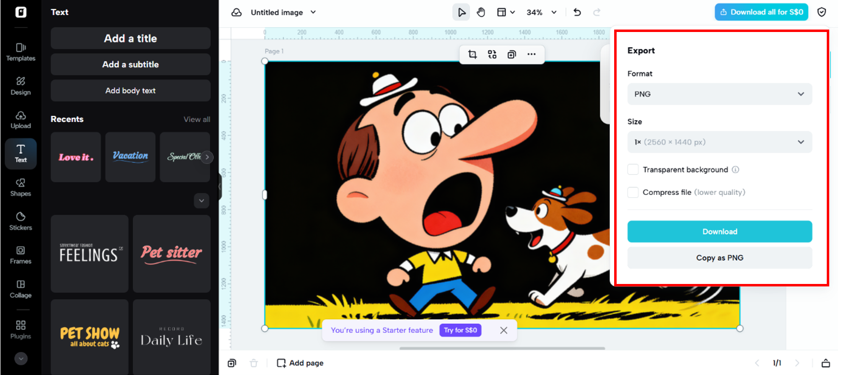 التصدير والتنزيل