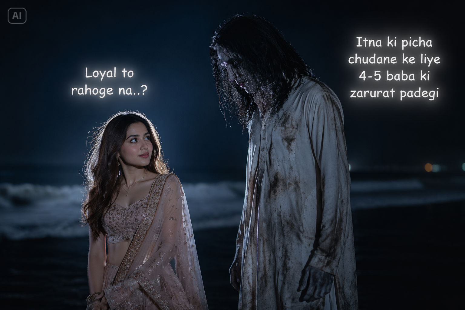 Ghost GF Couple AI Photo
