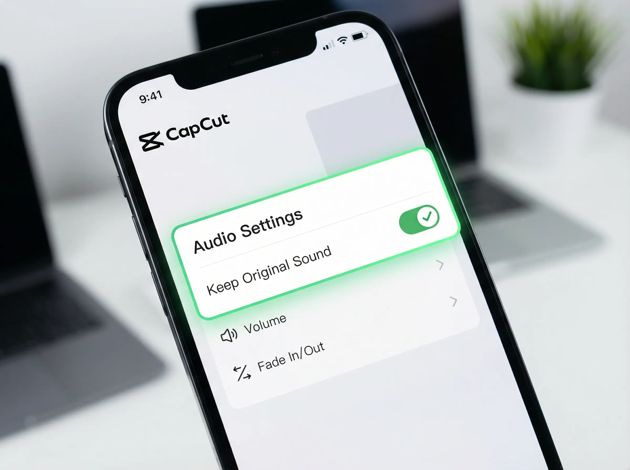 keep original sound in CapCut