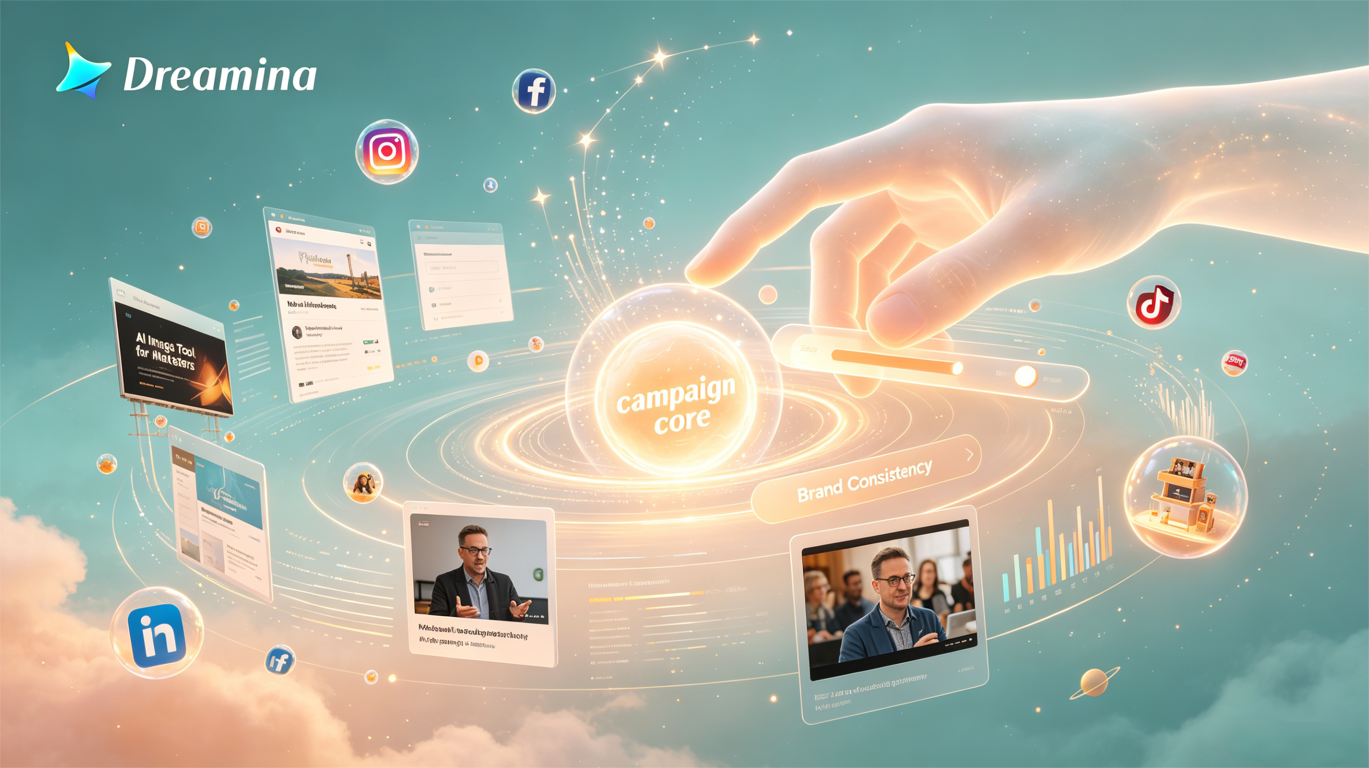 Dreamina AI Image Tool für Vermarkter, die soziale Beiträge, Werbemittel und Kampagnenbilder mit Markenkonsistenz und Kanalanpassungsfähigkeit erstellen.