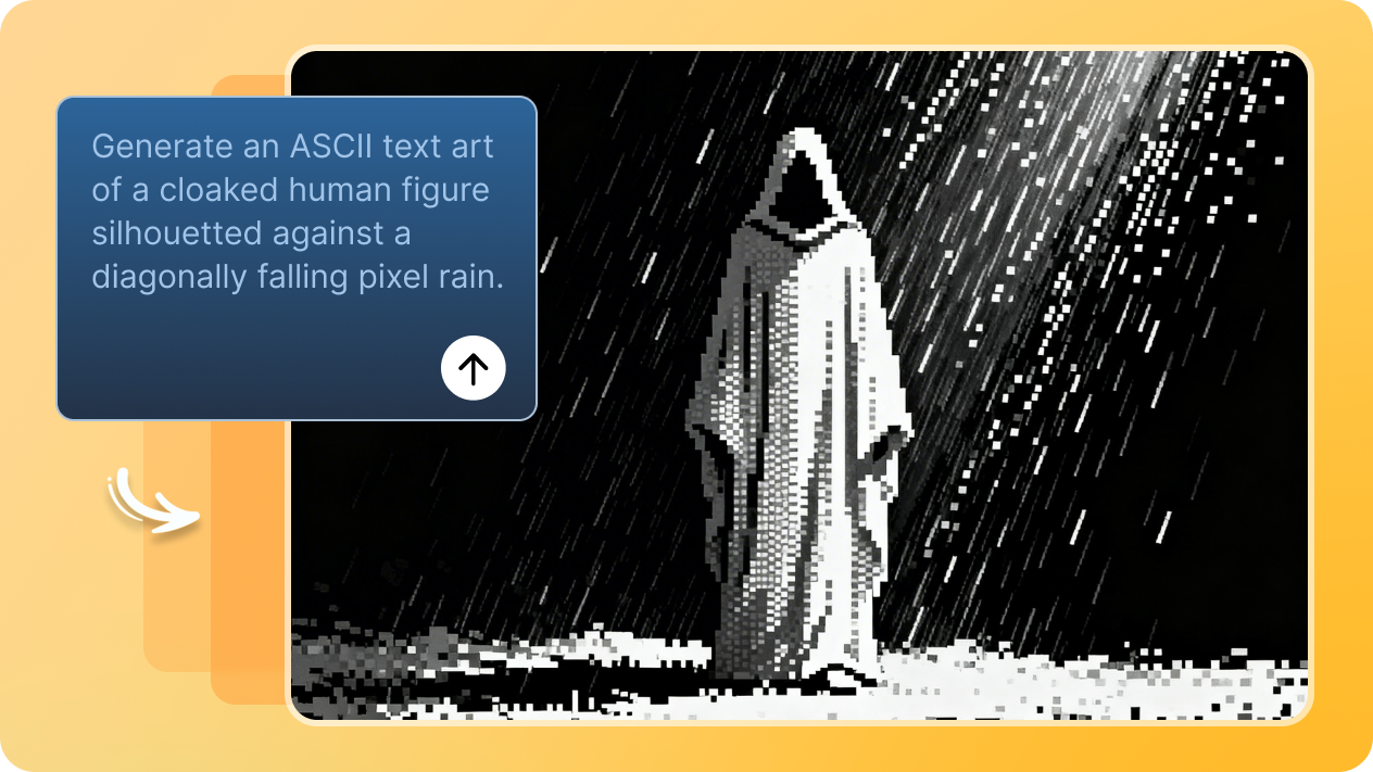 Generate custom ASCII text art from creative prompts