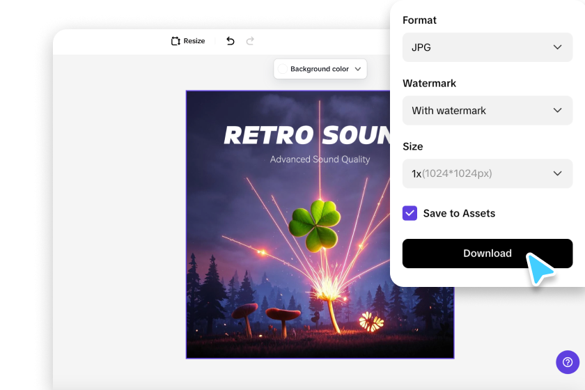 編集してダウンロード