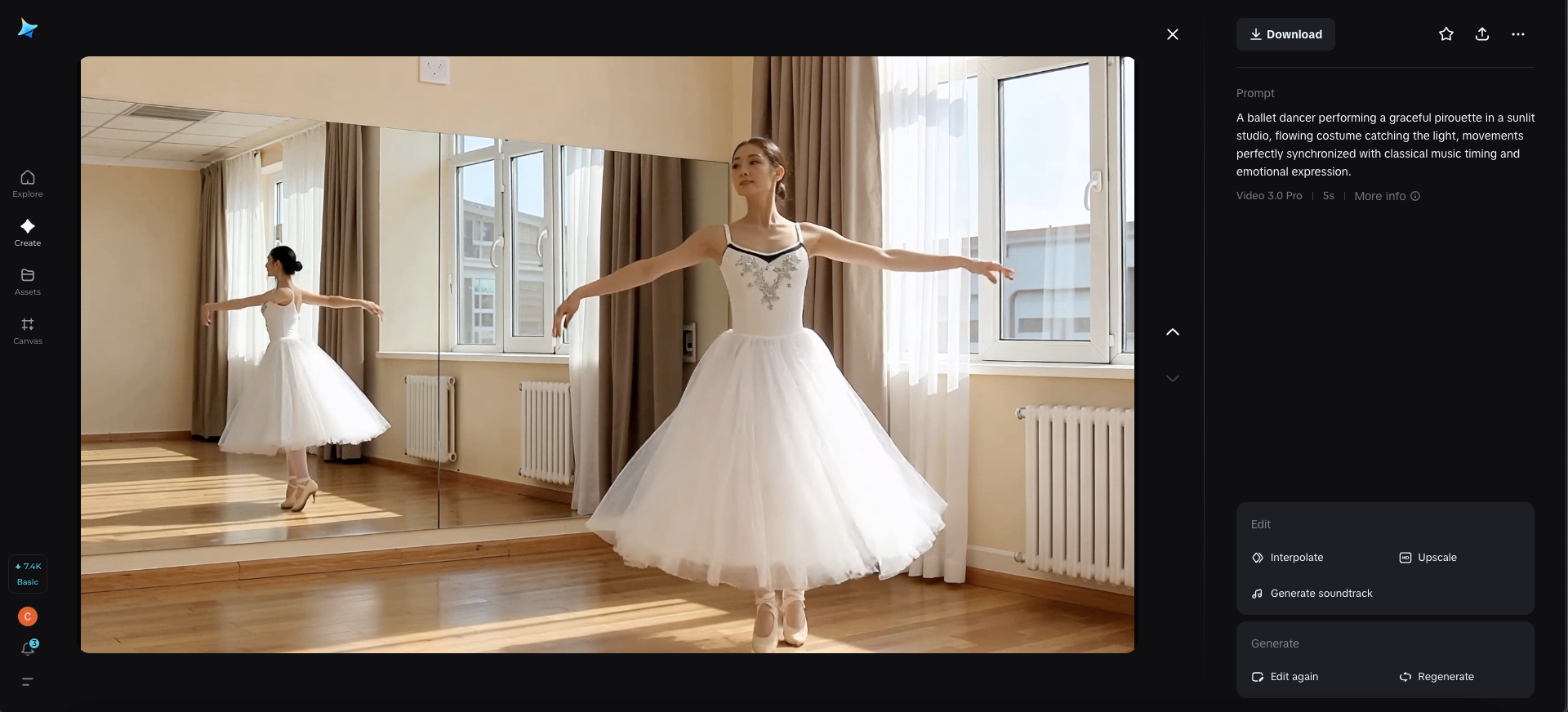 Dynamic dance performance