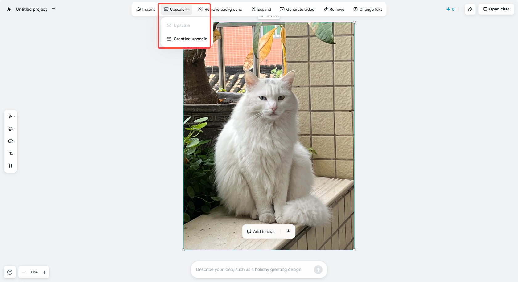 Seleccione la opción de lujo en Dreamina