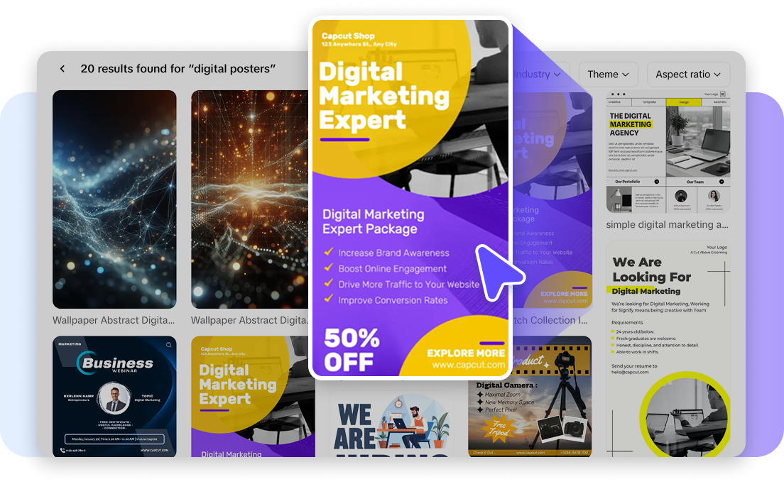 เทมเพลตโปสเตอร์ดิจิทัล