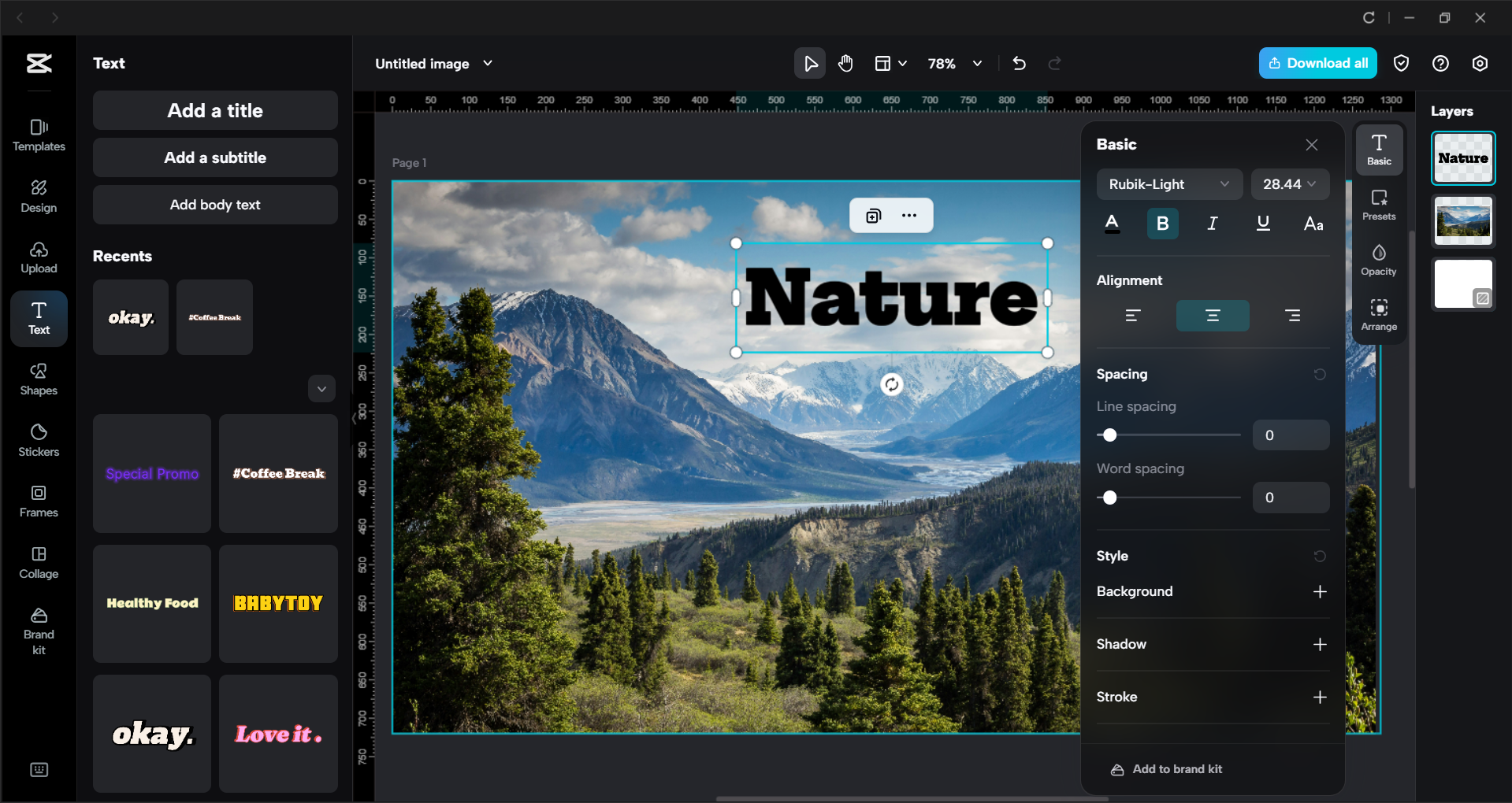 Interface of the CapCut desktop video editor - a versatile photo text editor