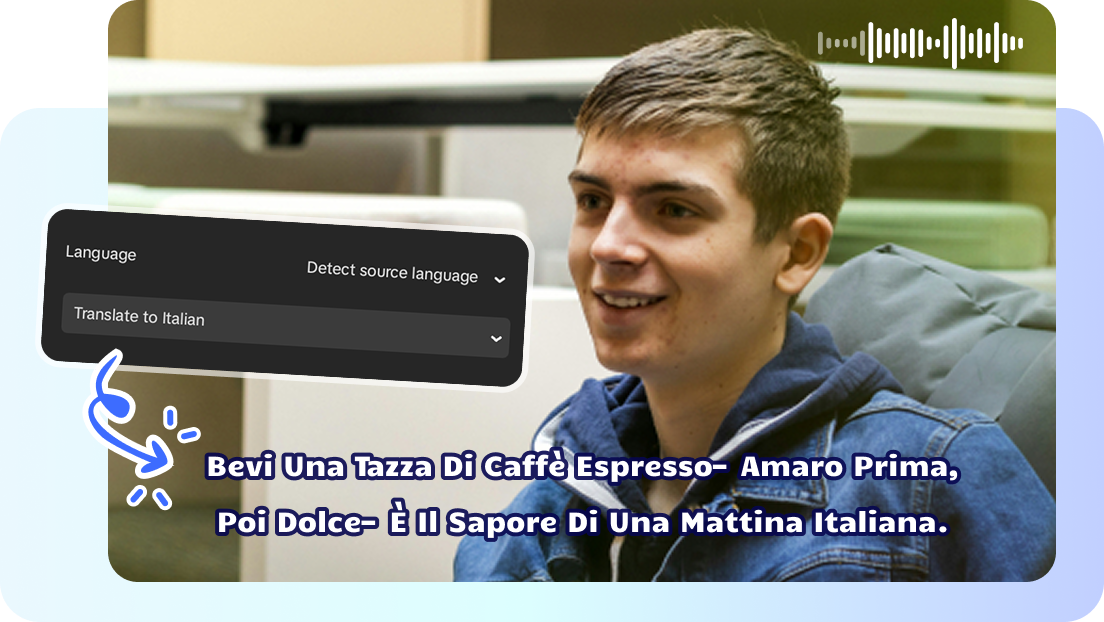 Auto-detect English to Italian translator