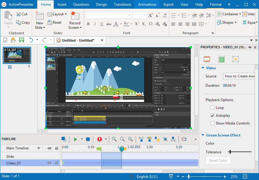 Interface of ActivePresenter