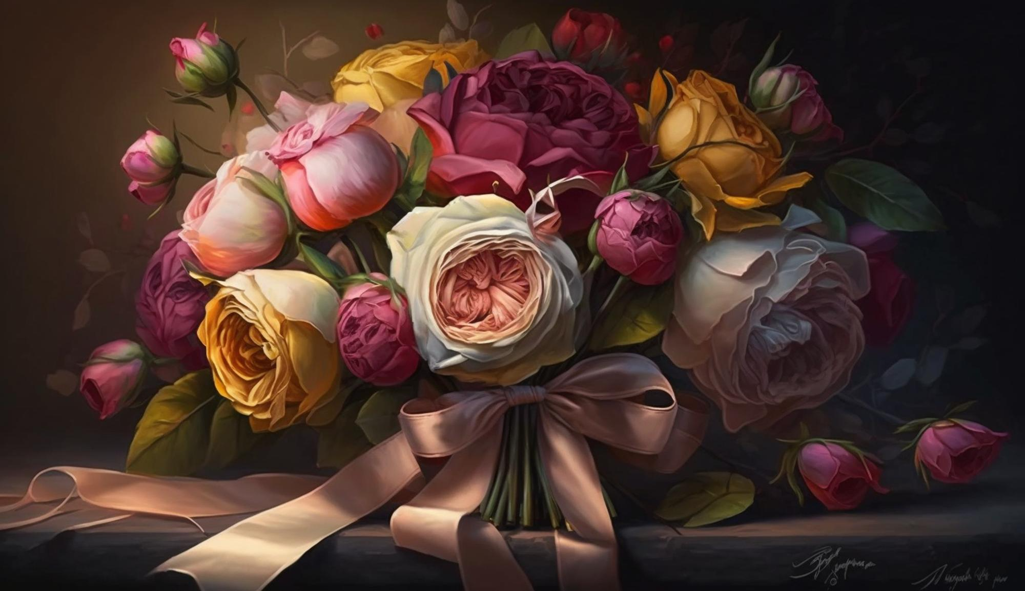 Vibrant floral fantasy