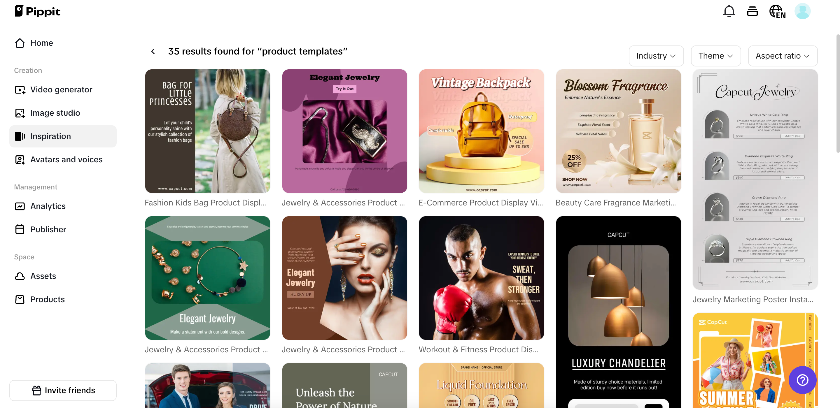 Customizable product templates