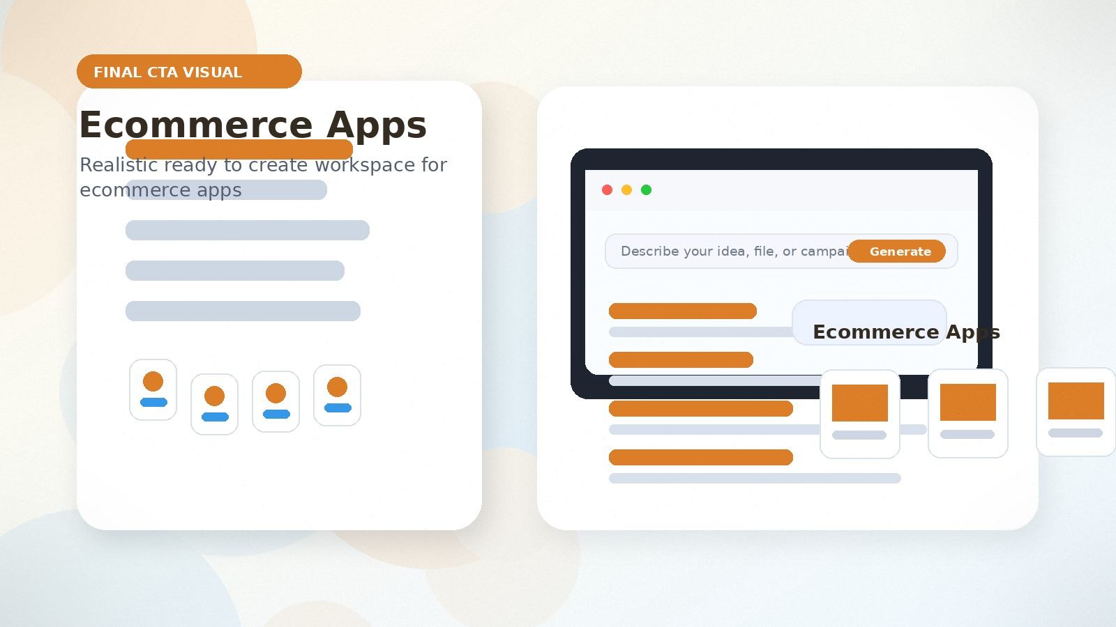 Ecommerce Apps realistic final CTA visual visual for ecommerce apps