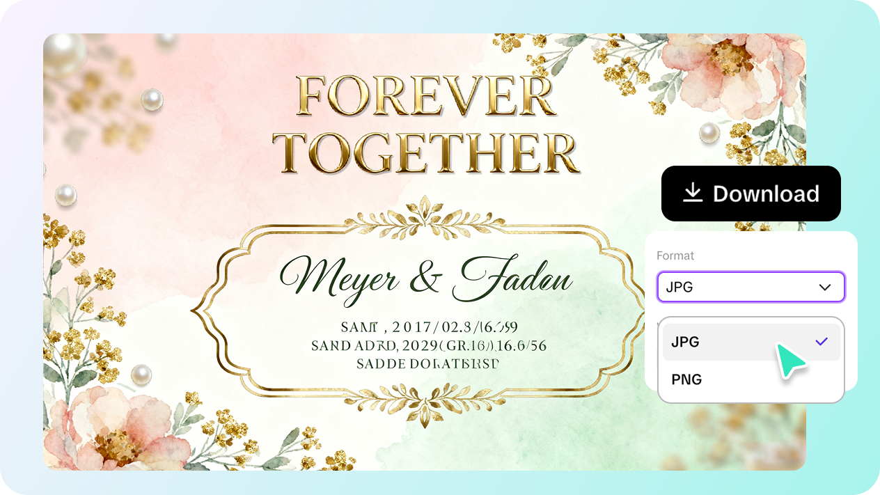 Export in various formats