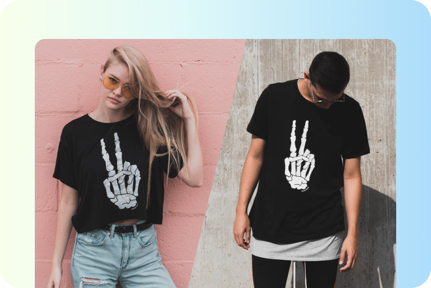 Diseños personalizados de camisetas.