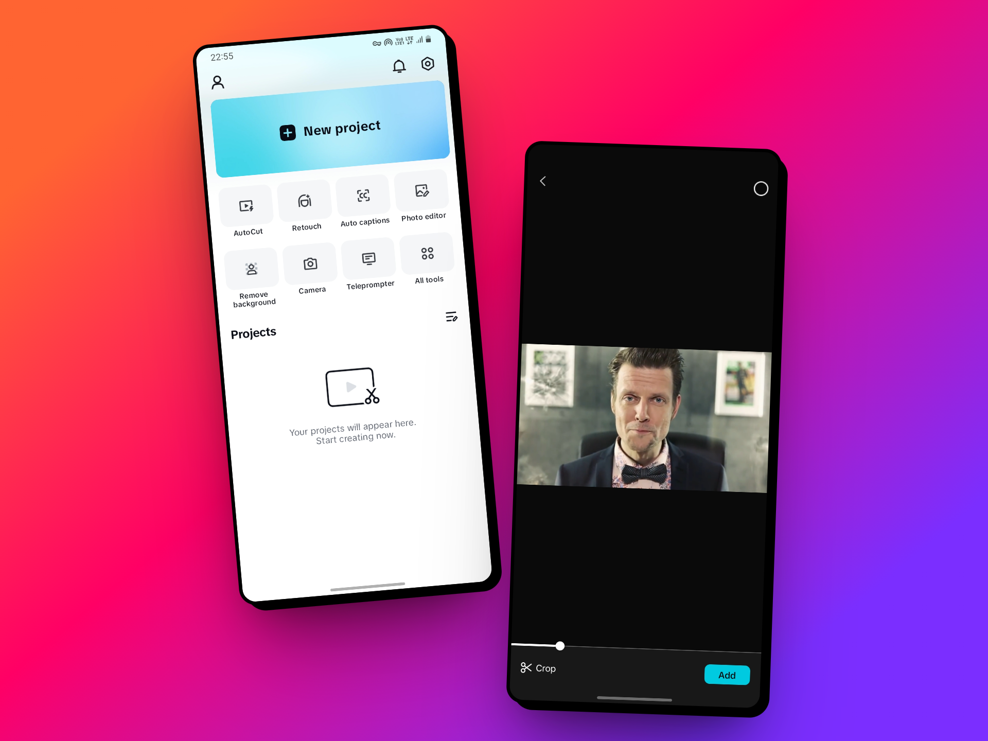 必要な動画をインポートしてください