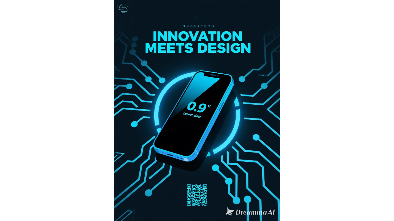 โปสเตอร์เปิดตัวผลิตภัณฑ์เทคโนโลยี