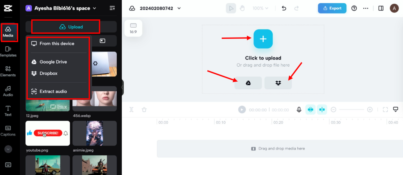 Sign up and upload 