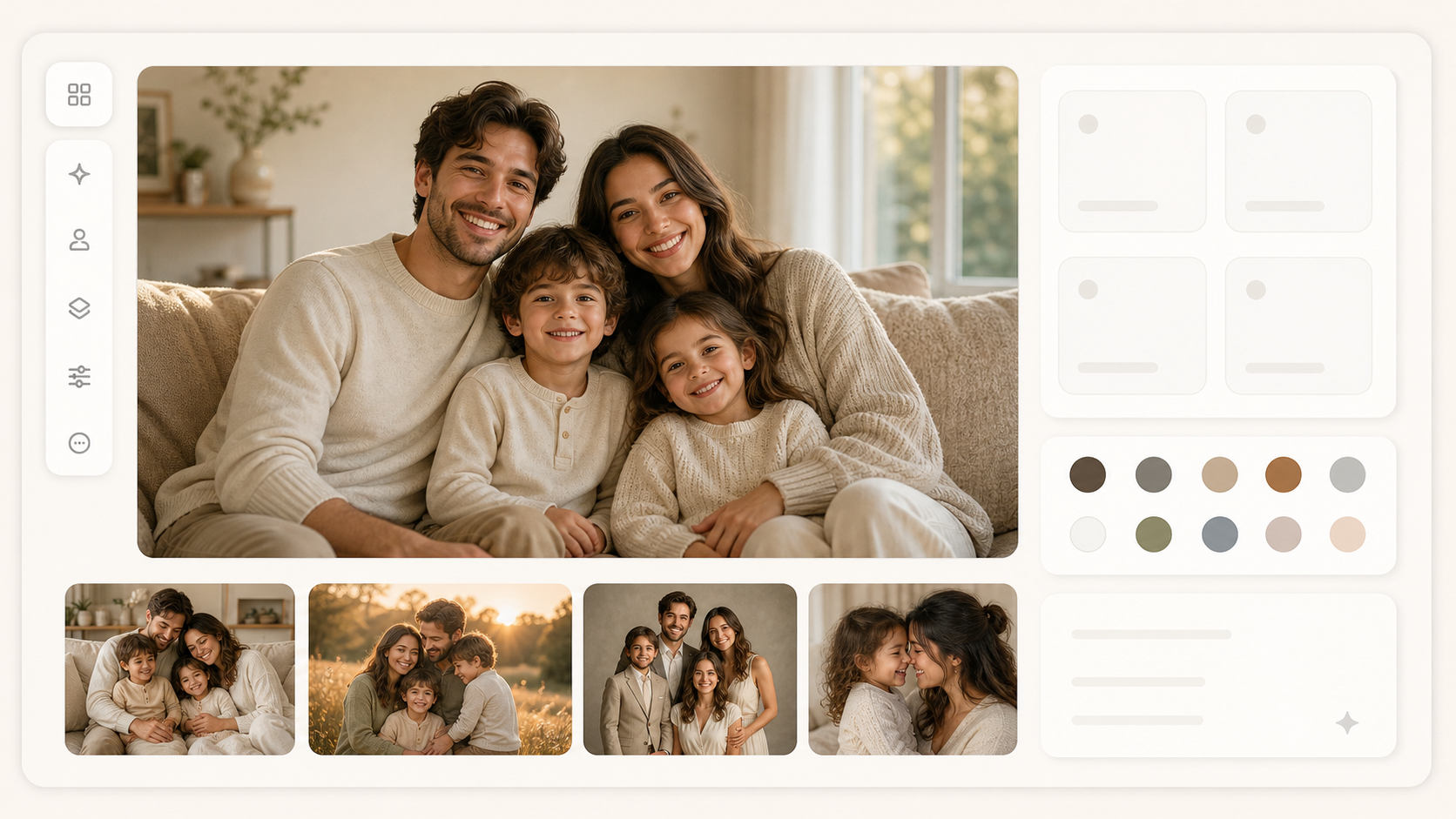 KI-Prompt-Beispiele für Familienfotoshootings von Dreamina