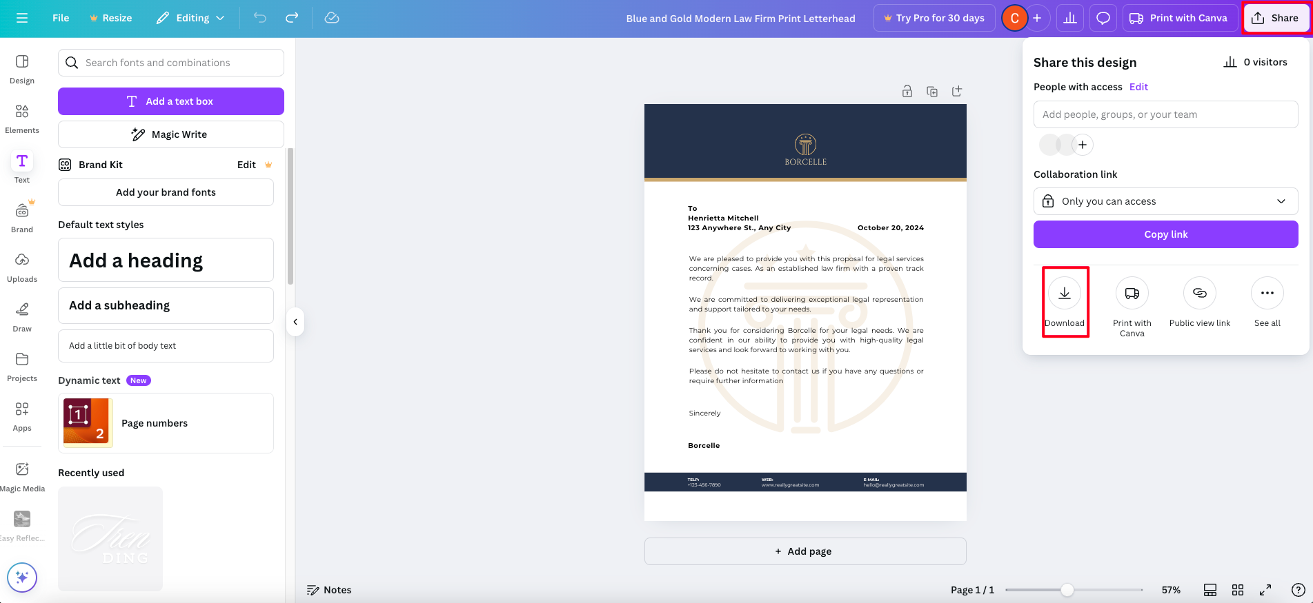 logo thiết kế letterhead