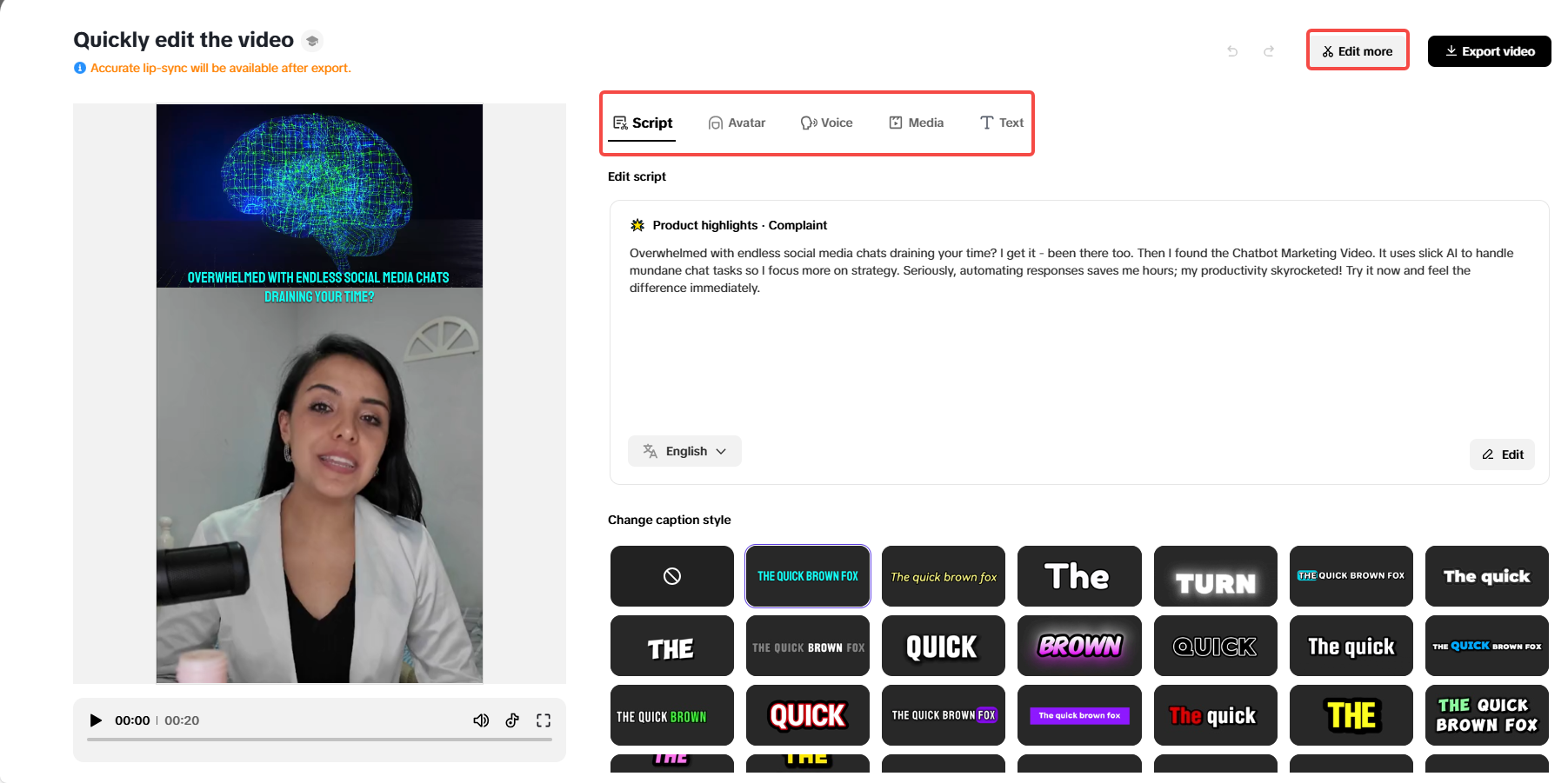 Customize chatbot-ready visuals