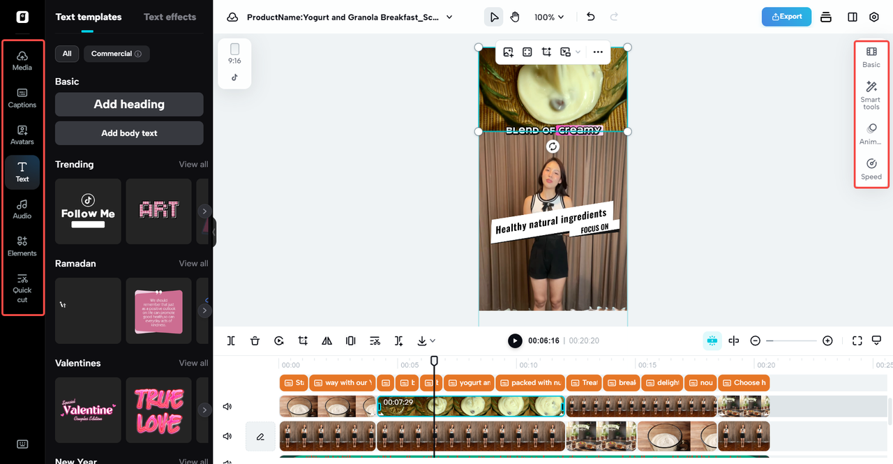 Integrated video creation studio