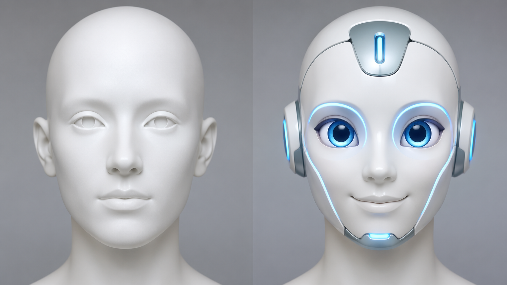 Dreamina robot face filter prompt example 3: Mechanical Reflection Closeup