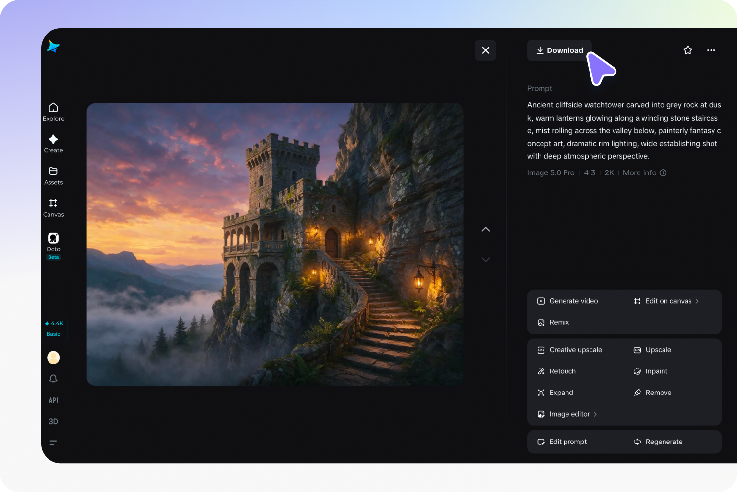 Refine and download your design