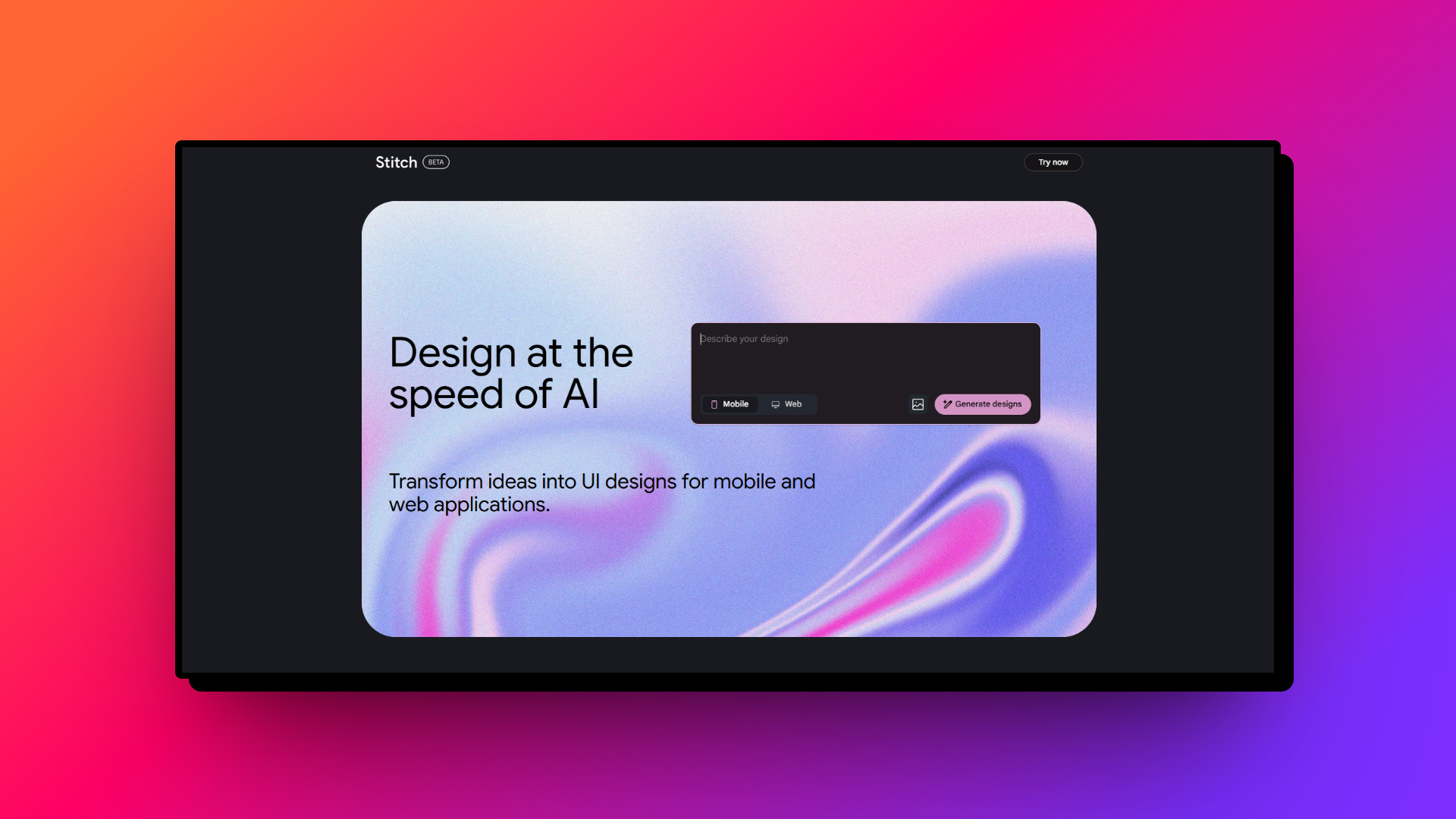 Access Google Stitch (Galileo AI)