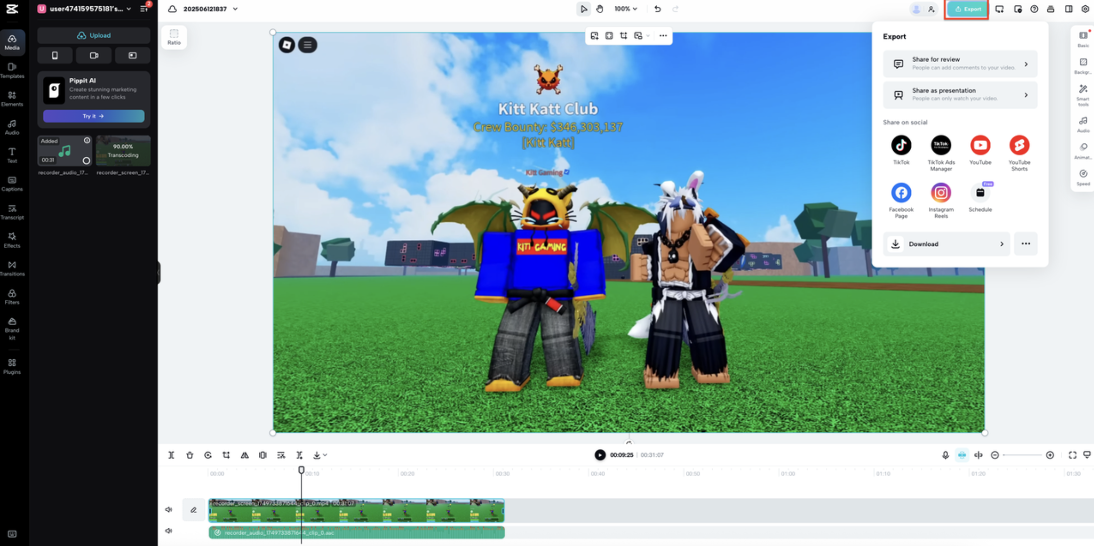 Fine-tune with custom edits and export