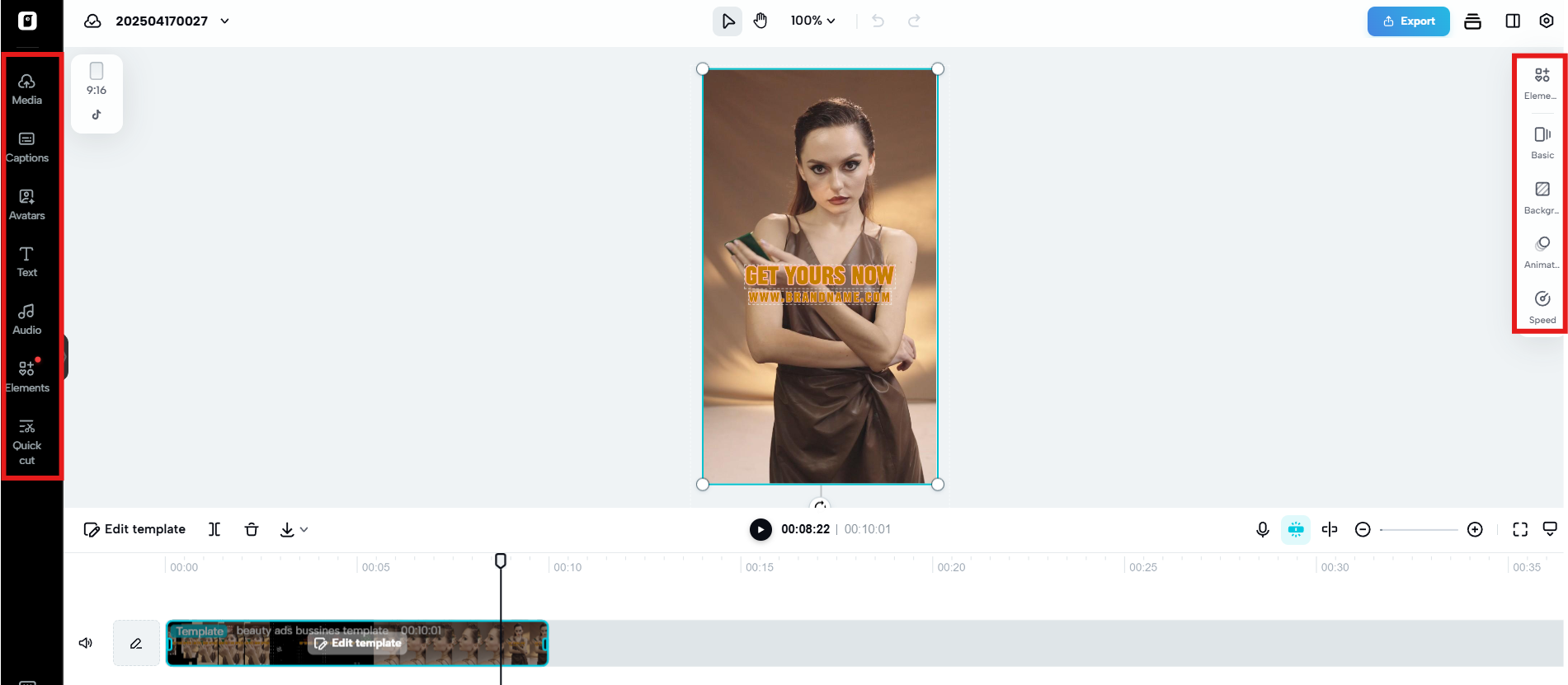Personalize as configurações do vídeo
