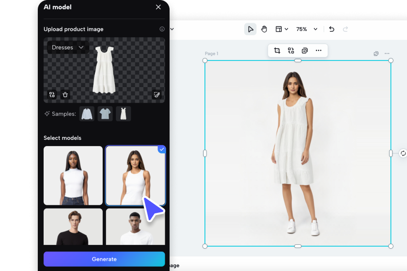 Generate and edit the model