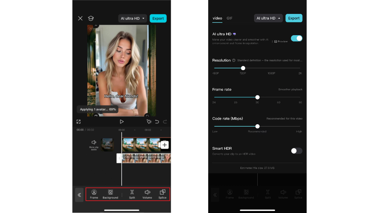 Chỉnh sửa và xuất video hình đại diện