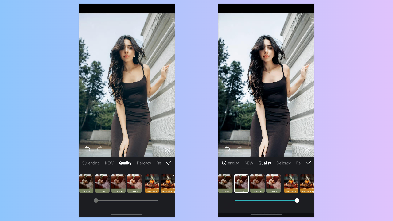 CapCut App's Cold filter