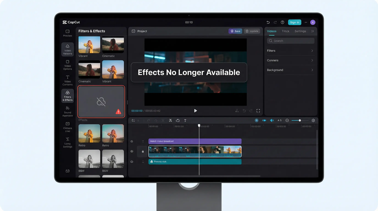 effects no longer available