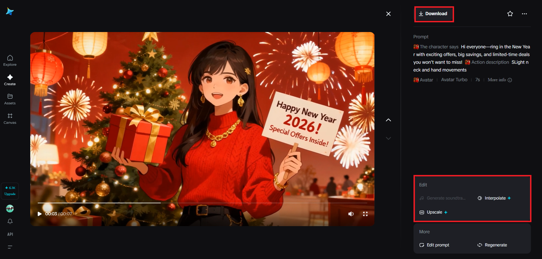 Preview, enhance, and download