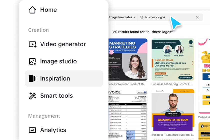 Access the monogram logo maker