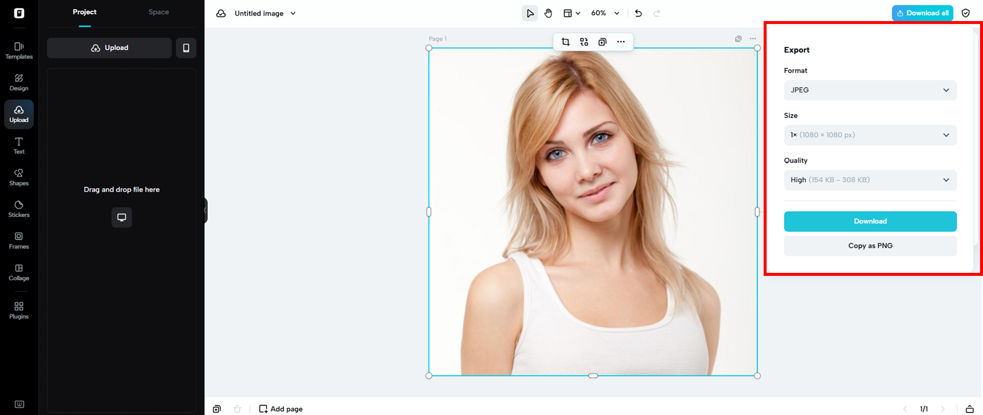 Export and share