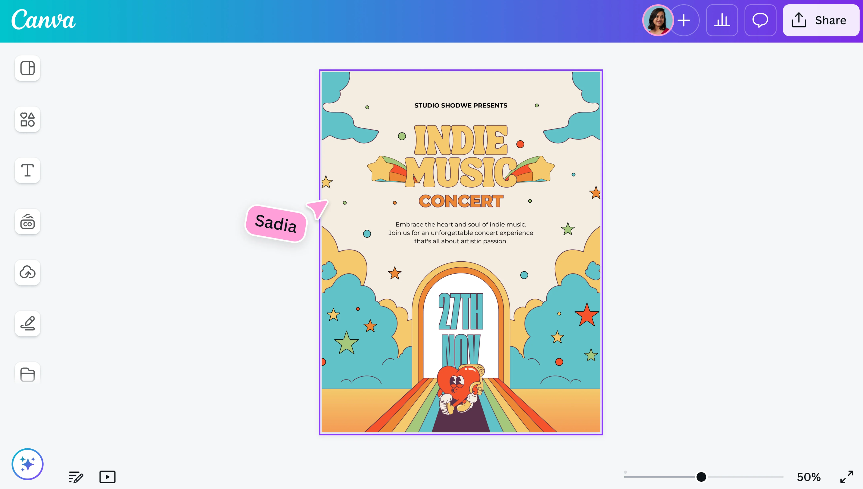 Canvas poster design