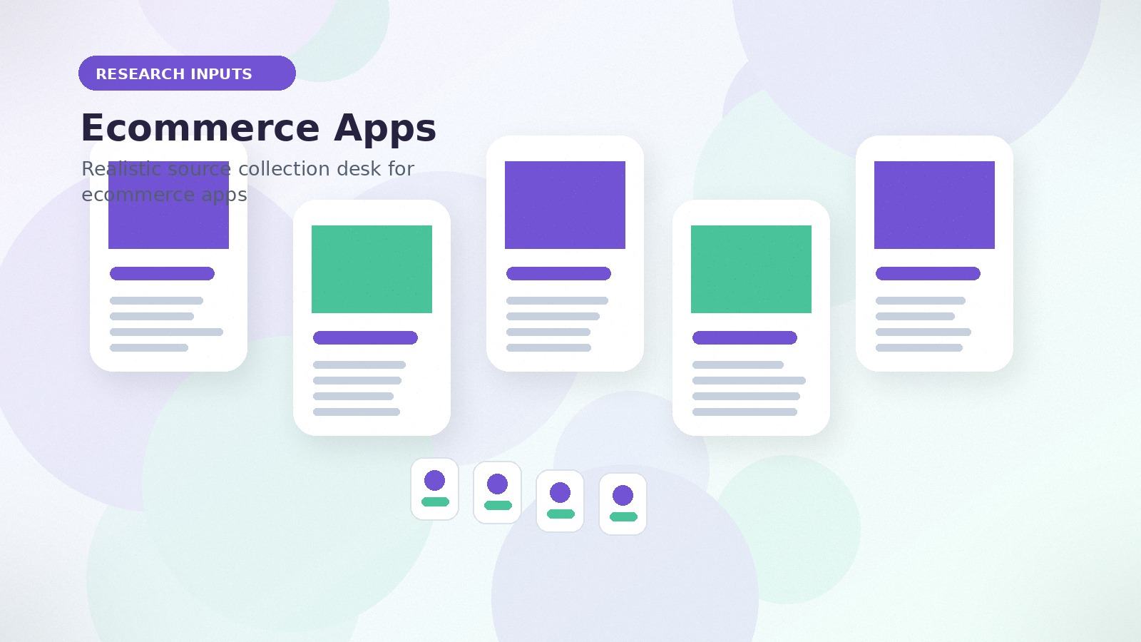 Ecommerce Apps realistic research inputs visual for ecommerce apps