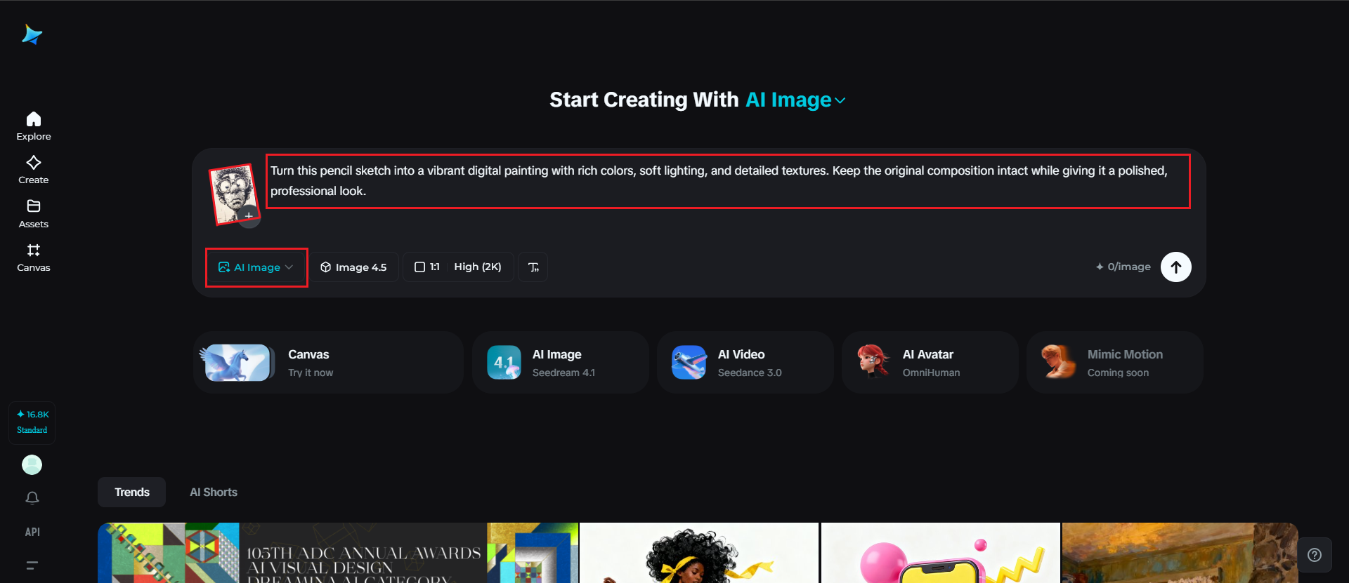 Laden Sie Ihre Zeichnung hoch