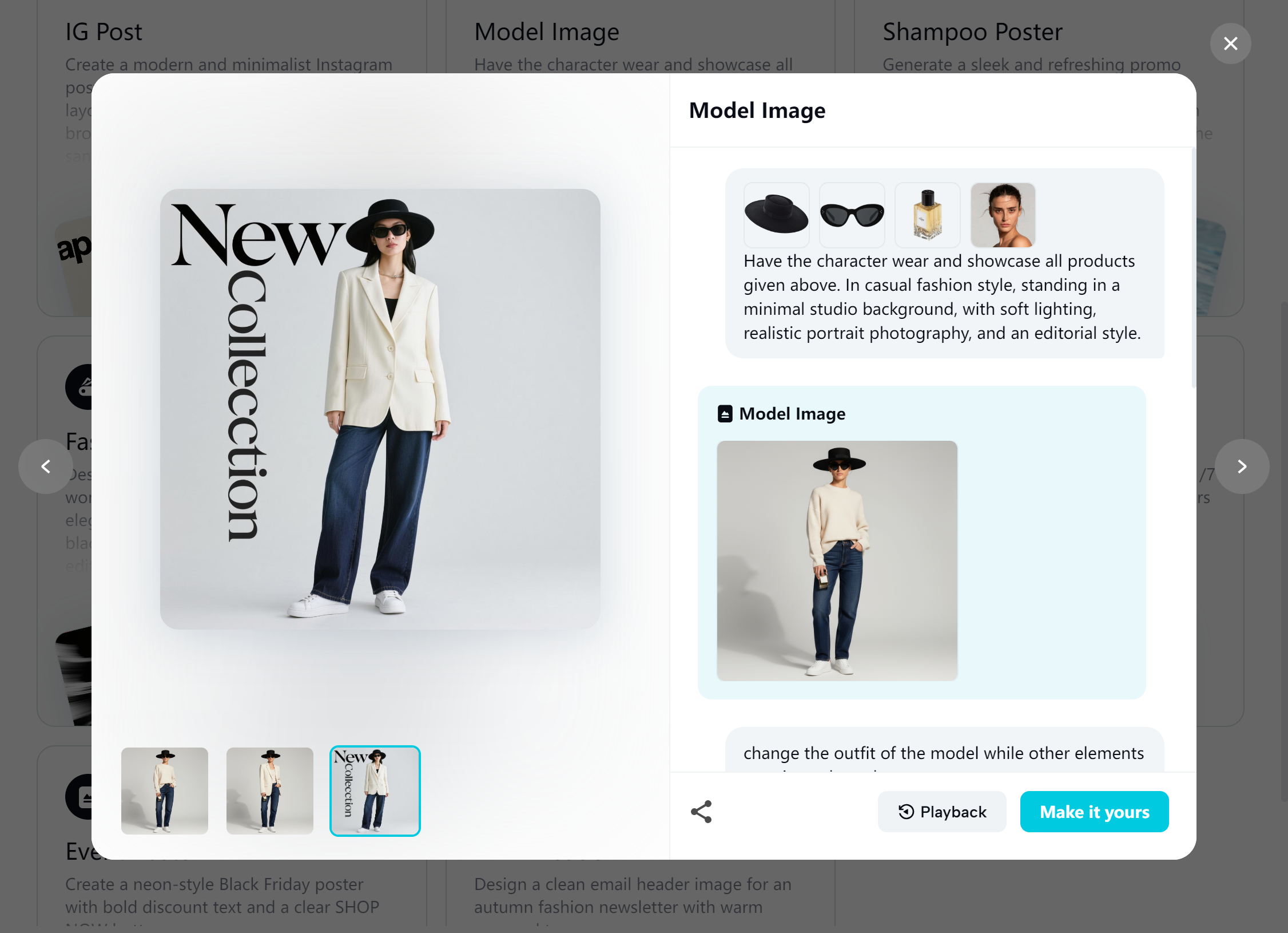 Interface of the CapCut desktop video editor - the most liked AI fashion design generator