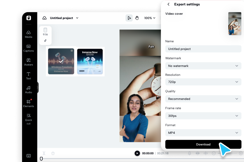 Export your remix video