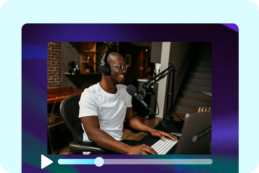 Podcast videos with customized backgrounds in CapCut