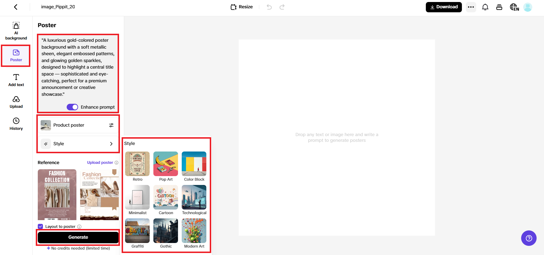 Enter your prompt and generate a design
